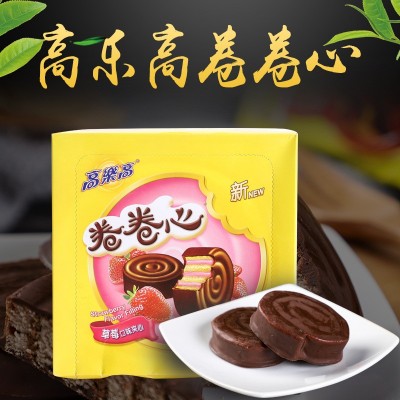 高乐高卷卷心蛋糕巧克力味 草莓味 蛋糕面包 25g