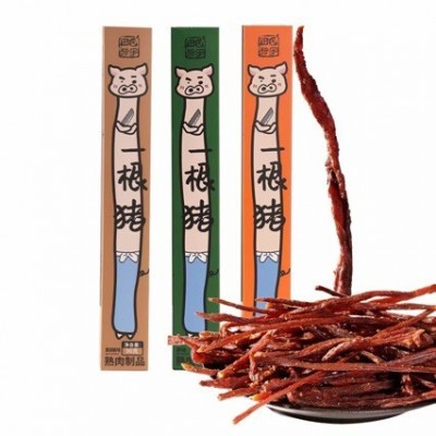 田园猎手一根猪嘶哈辣超长猪肉条三种口味磨牙解馋追剧肉干零食90